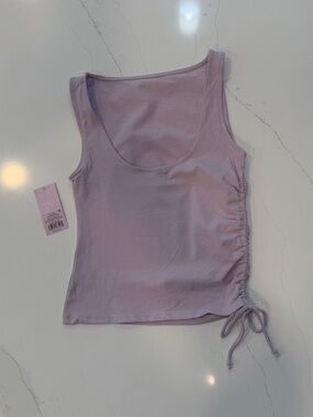 wild fable Lilac Side-Ruched Tank Top